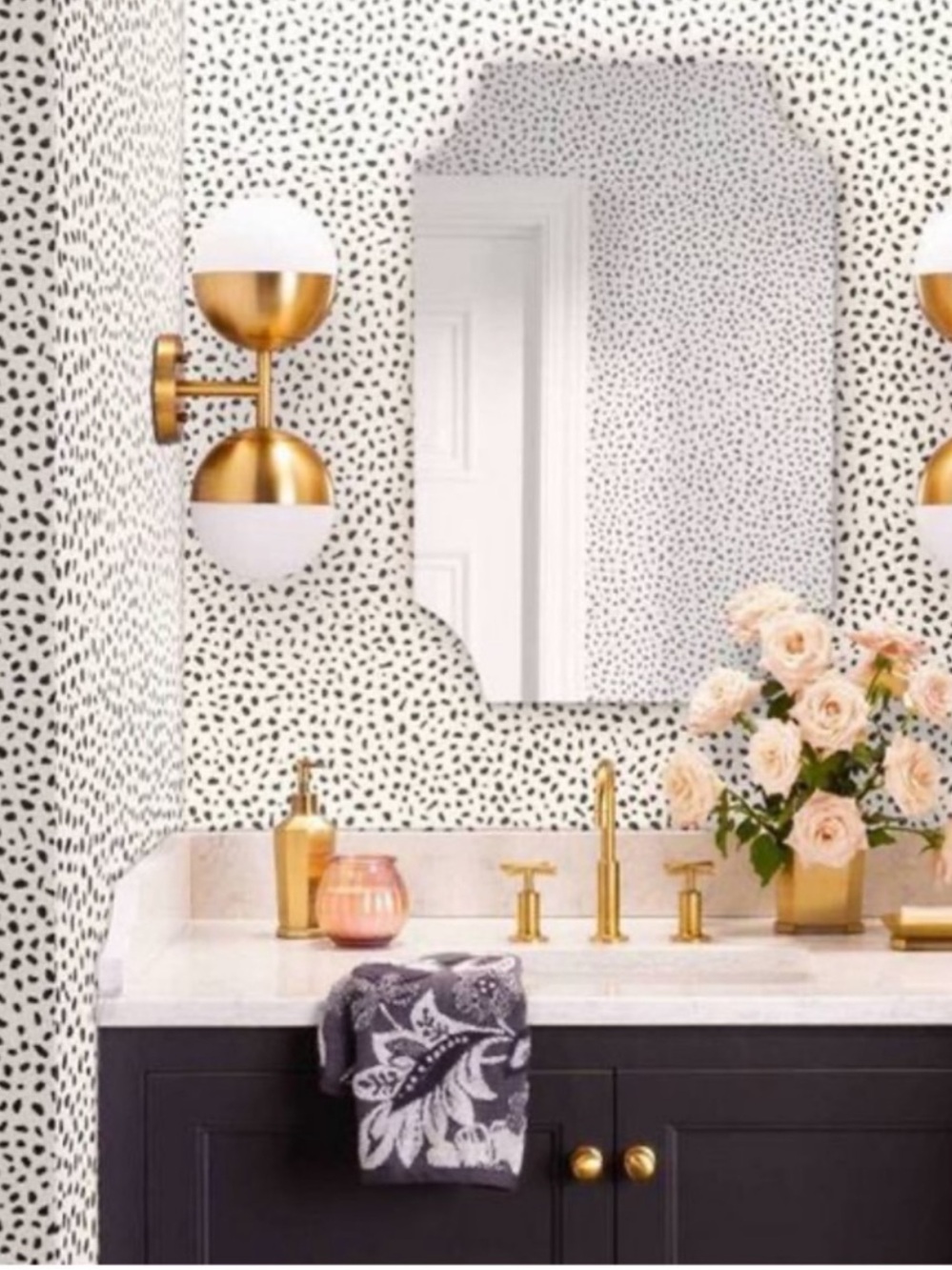 NEW Opalhouse Jungalow Black Speckled Dot White Peel & Stick Wallpaper Roll